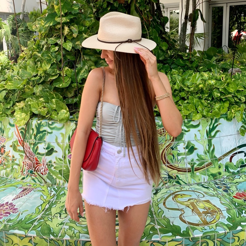 Zara Denim White Skirt